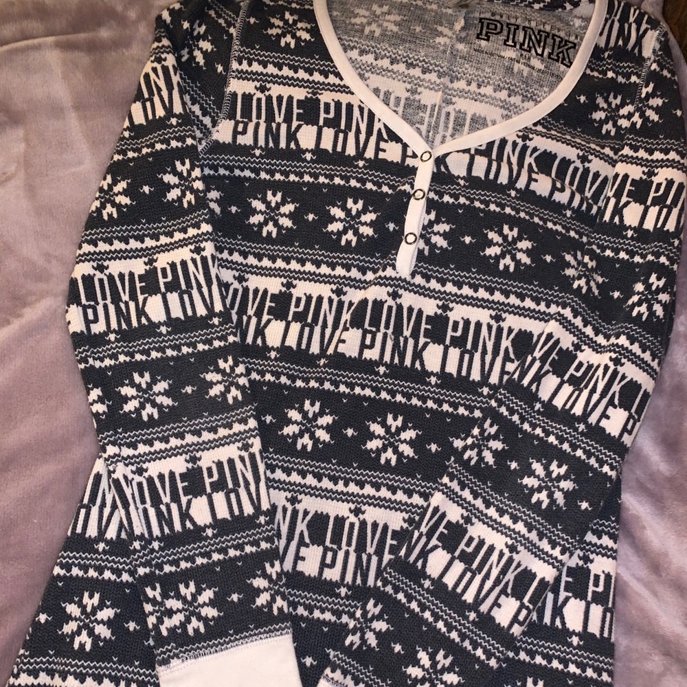 PINK Victoria's Secret Fair Isle Onesie